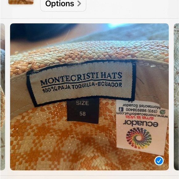 Authentic Montichristi Panama hat size  58 good condition retails over 500+ - Picture 3 of 8